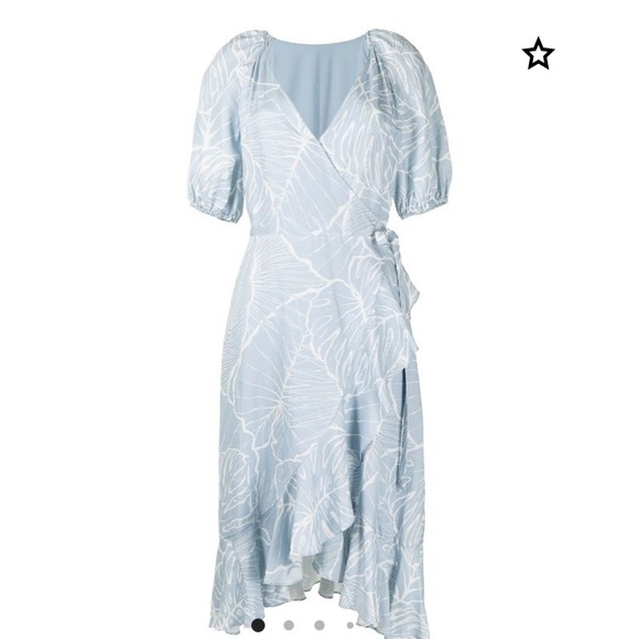 Marchesa Notte Short Puff Sleeve Dress - Picture 5 of 10